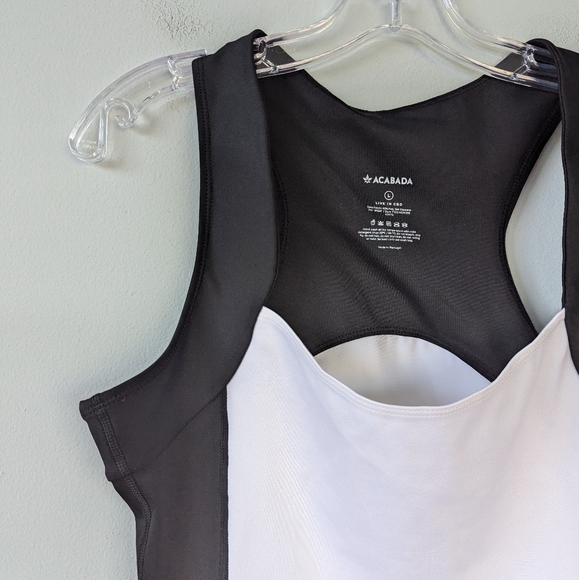 NWT Acabada Active C.B.D Infused Black & White Mercer Tank Top - Picture 7 of 10